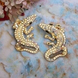 BOSTON PROPER JEWEL CROCODILE EARRINGS